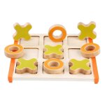 Jeu de morpion en bois pour interaction parent - enfant, idal pour le salon