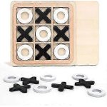 Jeu de morpion en bois, jeu de socit familial, jeu de socit xo, jeu de socit classique, jeu interactif ...