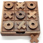 Jeu de morpion portable en bois : un divertissement familial idal pour les voyages