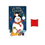 Jeu de nol bonhomme de neige avec sacs a lancer pour s'amuser en intrieur et en extrieur