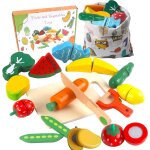 Jeu de nourriture en bois pour enfants, fruit et legume jeux et jouets de rles cuisine en bois 2 + ans ...
