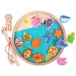 Jeu de p�che en bois avec plateau de poissons, jeu de soci�t� pour enfants, jouets educatifs, jouet magn�tique ...
