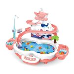 Jeu de p�che avec planche rotative, ensemble de jouets electroniques avec etang magn�tique pour gar�ons ...