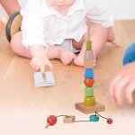 Jeu de perles d'enfilage, cordes en bois, motricit� fine, cadeau pour les tout - petits, gar�ons et filles ...