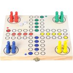 Jeu de petits chevaux en bois aux couleurs vives - jeu en bois pour enfants