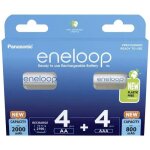 Jeu de piles rechargeables lr03, lr6 - panasonic - faible autodcharge - prcharges - 8 pc(s) - panasonic ...