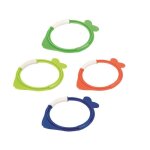 Jeu de piscine bestway lil fish avec 4 anneaux de plong�e de couleurs bleu orange vert pour enfants