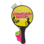 Jeu de plage - beach scratch - 2 raquettes et 2 balles - noir - enfant - mixte - a partir de 3 ans