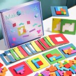 Jeu de puzzle de bureau interactif 3d pour deux personnes, jouets mathmatiques tangram, blocs de construction ...
