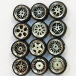 Jeu de roues en alliage echelle 1 / 64, pneus 1:64, roues en alliage moul� sous pression en caoutchouc, ...