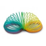 Jeu slinky - ressort en plastique - pour enfants � partir de 5 ans - mixte - dimensions pli�es 70 mm