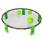 Jeu smash ball  90 cm avec 3 balles, pompe a main, sac - roundnet - facile a installer - sport, volley, ...