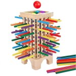 Jeu de société en bois, 42 bâtons colorés, jeu de dés, jouet educatif mathématique, amusant pour toute ... Jeu de société en bois, 42 bâtons colorés, jeu de dés, jouet educatif mathématique, amusant pour toute ...