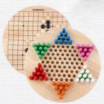 Jeu de société en bois gobang pour dames chinoises 2 en 1, jeu combiné d'échecs volant en famille avec ... Jeu de société en bois gobang pour dames chinoises 2 en 1, jeu combiné d'échecs volant en famille avec ...