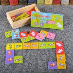 Jeu de socit en bois de htre pour enfants, jeux de haute qualit, dominos, solitaire, apprentissage ...