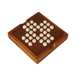 Jeu de socit en bois solitaire, jeu familial educatif classique pour adolescents et enfants