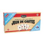 Jeu de societe coffret en bois de jeux de cartes