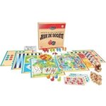 Jeu de societe coffret de jeux traditionnels bois