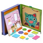 Jeu de soci�t� magn�tique pour enfants, amusant et interactif, puzzle g�om�trique, blocs color�s, motricit� ...