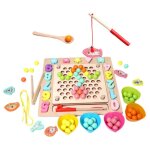 Jeu de socit montessori pour eliminer les perles, clip arc en ciel, puzzle, formation a la rflexion, ...