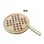 Jeu de société peg solitaire jeu d'échecs classique en marbre diamètre 29, 5 cm Jeu de société peg solitaire jeu d'échecs classique en marbre diamètre 29, 5 cm
