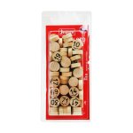 Jeu de societe sachet 90 pions loto en bois