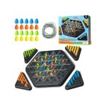 Jeu de soci�t� strat�gique - triggle - casse - t�te 3d � �lastiques - plastique abs - d�s 3 ans