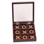 Jeu de socit tic - tac - toe en bois massif, 1 pice, jeu de puzzle pour enfants
