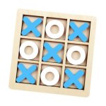 Jeu de soci�t� tic tac toe, casse - t�te familial pour enfants, noir et blanc - bleu et blanc