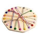 Jeu de table color� pour enfants : d�m�ler des cordes - hexagone