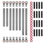 Jeu de tiges de liaison non assemblées, 8 pièces, empattement en alliage d'aluminium, 313mm pour voiture ... Jeu de tiges de liaison non assemblées, 8 pièces, empattement en alliage d'aluminium, 313mm pour voiture ...