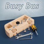 Jeu de tournevis en bois montessori, planche de tournevis en bois, jouet d'apprentissage educatif, etabli ...