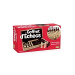 Jeu traditionnel coffret echecs htre naturel marqueterie 30 x 15 cm - 130007143