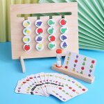 Jeu de tri de couleurs en bois pour enfant prscolaire, jeu de correspondance, stimule le cerveau, dveloppeme ...
