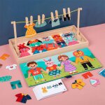 Jeu de trieurs educatifs pour enfants de 3, 4 et 5 ans, 38 pi�ces / ensemble, simulation de v�tements ...