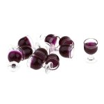Jeu de verres a vin rouge miniatures 1:12, 10 pi�ces, d�coration de maison de poup�e