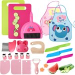 Jexnovashop - lot de 21 couteaux de cuisine pour enfants, montessori couteau, cuisine jouet pour enfants, ...