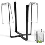 Jexnovashop - gouttoir a bouteilles pliable noir (21, 5 cm) - support de s�chage multifonction pour biberons, ...