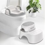 Jexnovashop - rehausseur toilette enfant avec 2 marches pied enfant transportable, reducteur toilette ...
