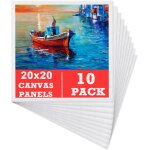 Jexnovashop - toile peinture (lot de 10) - 20x20cm - 3mm cartons entoil�s, toile a peindre adapt�es pour ...