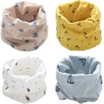 Jfkjg - 4 pcs tour de cou enfant echarpe cache - cou enfants chaud coton printemps automne hiver echarpe ...