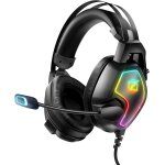 Jfkjg - casque gaming pour ps5 ps4 pc xbox switch, casque gamer  rduction de bruit avec micro, lumire ...