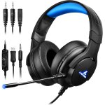 Jfkjg - casque de jeu avec microphone et lumire led, entre 3. 5 mm (pour pc, ps4, xbox one, nintendo ...