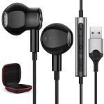 Jfkjg - casques usb pc filaire, ecouteurs filaires usb avec micro pour pc casque gaming stro hifi avec ...