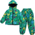 Jfkjg - enfant en bas age bb garons filles impermable veste a capuche impermable dinosaure manteau ...
