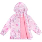Jfkjg - veste impermable enfant filles avec doublure polaire veste chaud coupe vent a capuche blouson ...