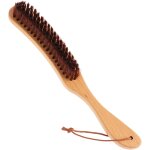 Jgd - brosse � peluches pour v�tements avec manche en bois de h�tre et daim avec brosse 100% poils de ...