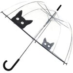 Jgd - parapluie - anti - vent - 8 baleines en vrais fibres - transparent - long cloche - extreme solide ...