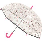 Jgd - parapluie enfant transparent cloche - bordure fluorescente