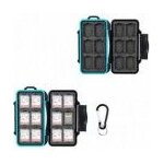Jjc cas de carte m�moire - convient pour 12 - sd & 12 cf express a cartes - r�sistant a l'eau